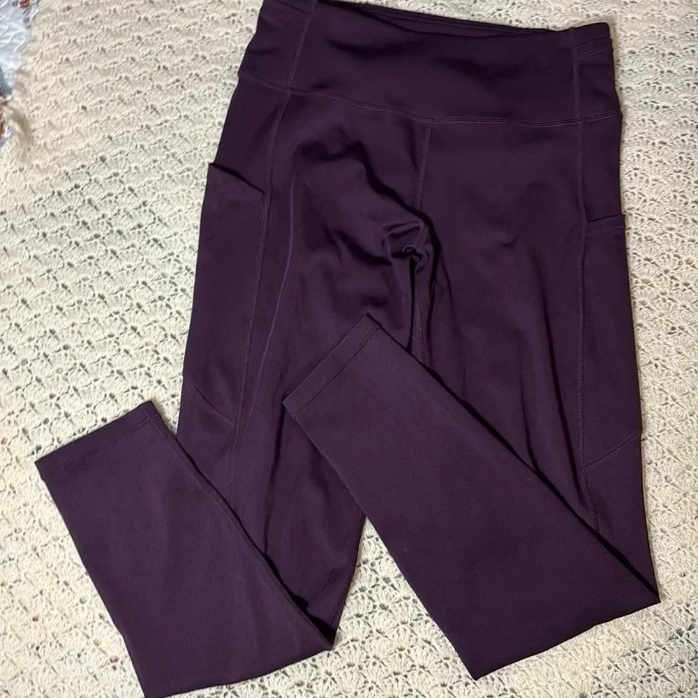 Yelete Women's Buttery Soft Activewear Leggings with Pockets size M